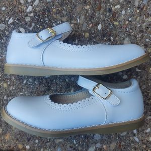 Footmates Allie Cream White Leather Dress Shoes Girls 10.5 Arch Mary Janes